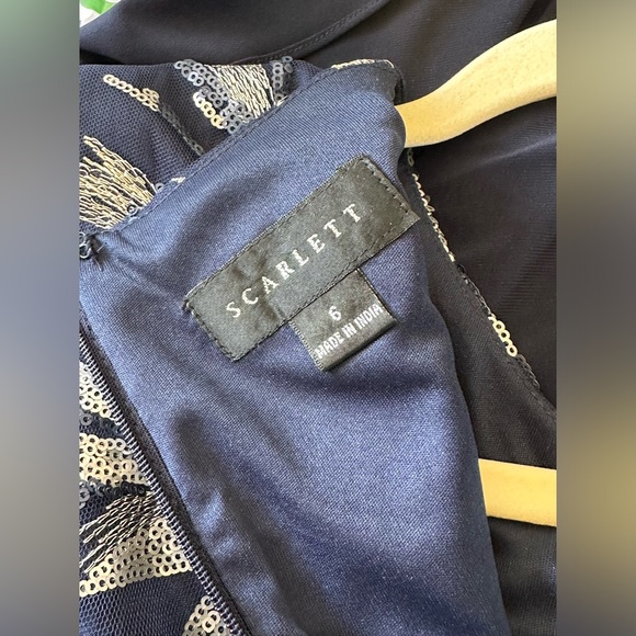 Scarlett Sleeveless Sequin Sheath Dress, size 6, color navy blue - Picture 10 of 11